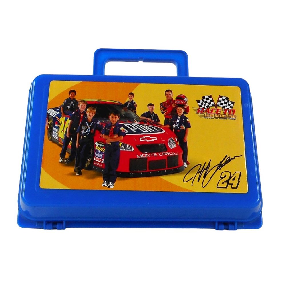 Jeff Gordon 24 Race to Cub Scouting Plastic Box Pinewood Derby BSA Collectible